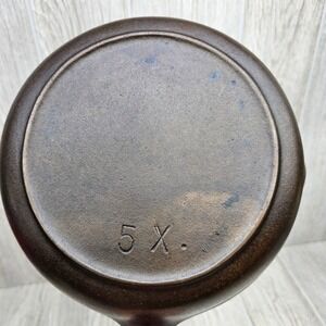 Vintage BSR Birmingham Stove Red Mountain Cast Iron Skillet No 5X. Heat Ring